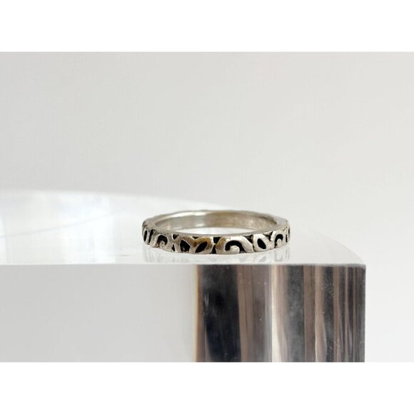 Silpada Signed Geometric Vintage Stackable Abstract Sterling Silver Ring Sz 7.25 - Picture 2 of 10
